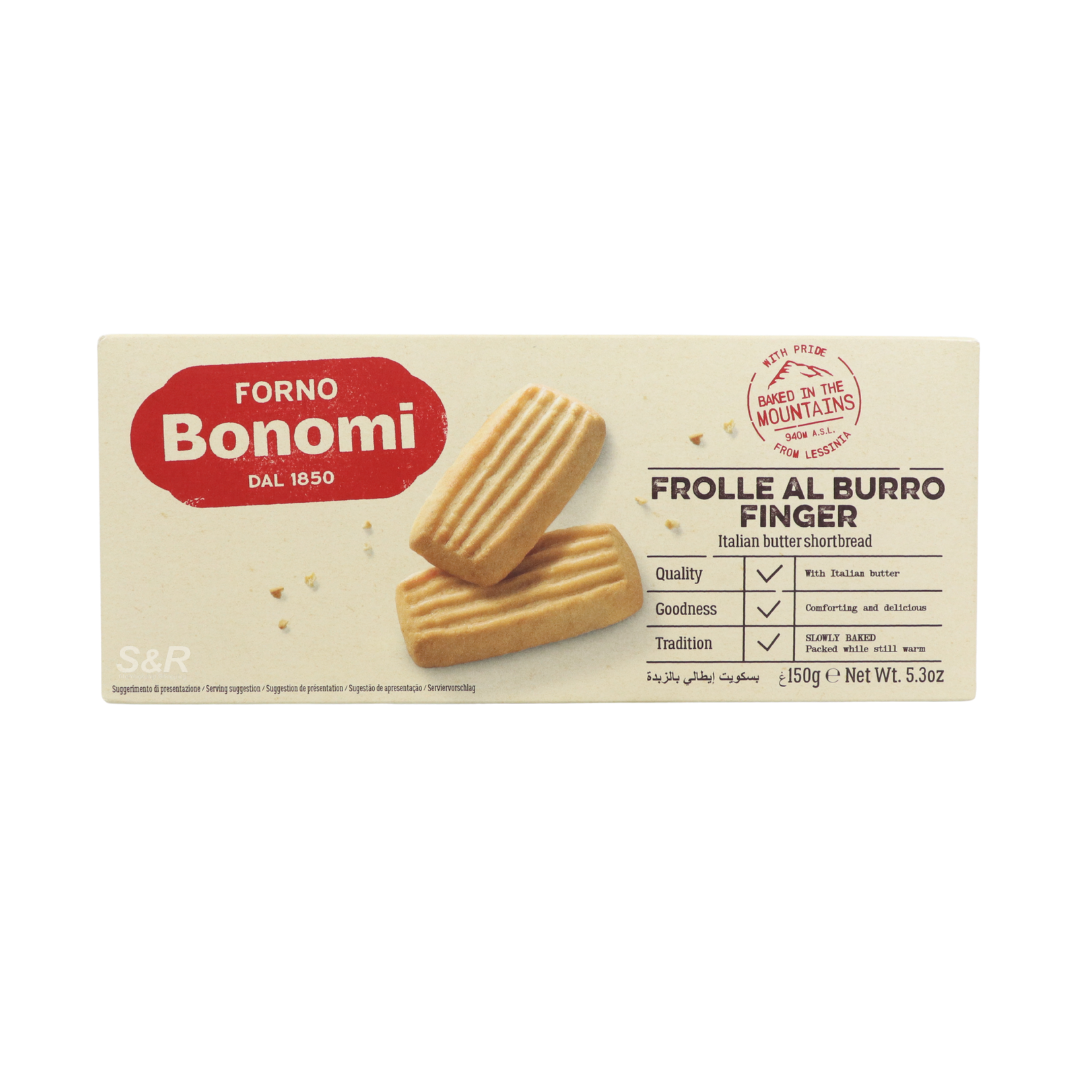 Forno Bonomi Frolle Al Burro Finger Italian Butter Shortbread 150g